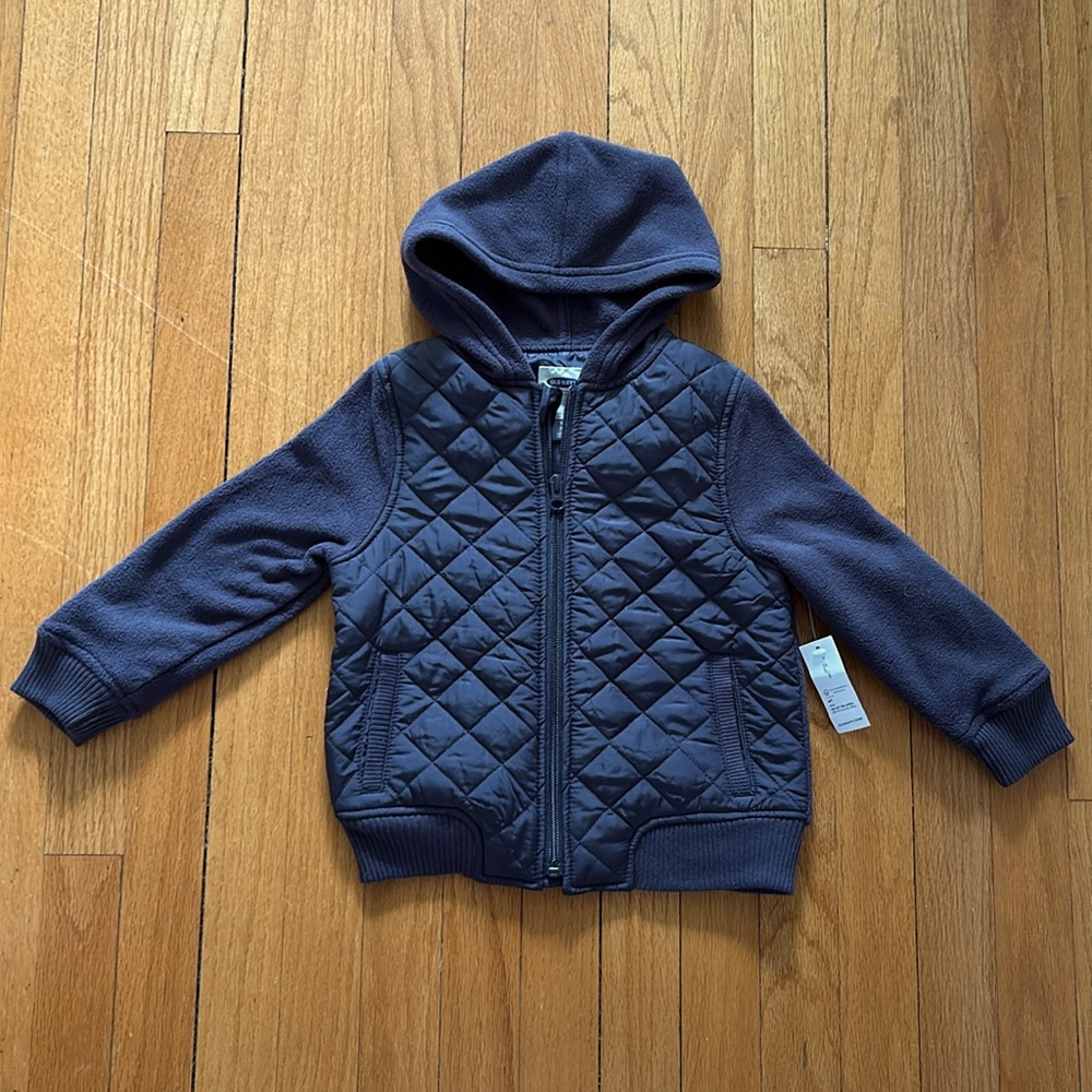 NWT Old Navy quilted micro-performance fleece jacket